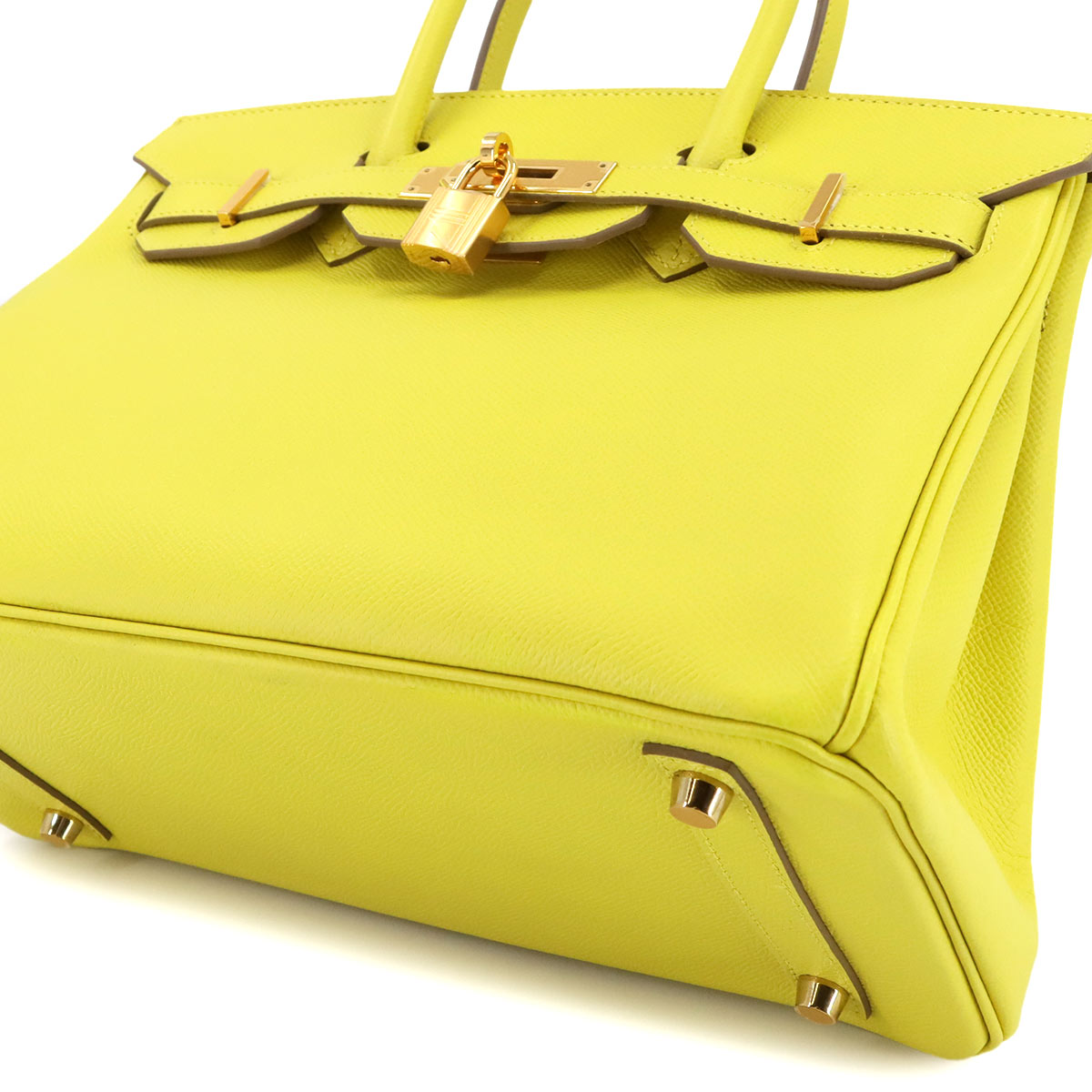 Birkin 30 Veau Epsom Lime Hand Bag Purse