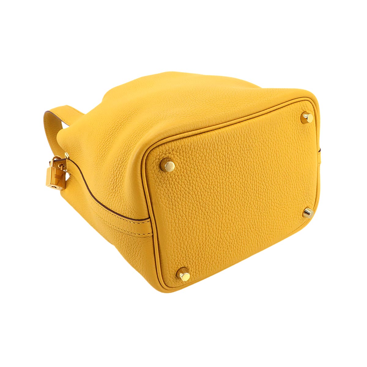 Picotin Lock PM Hand Bag Taurillon Clemence Jaune Ambre