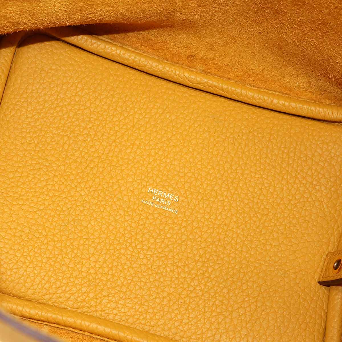 Picotin Lock PM Hand Bag Taurillon Clemence Jaune Ambre