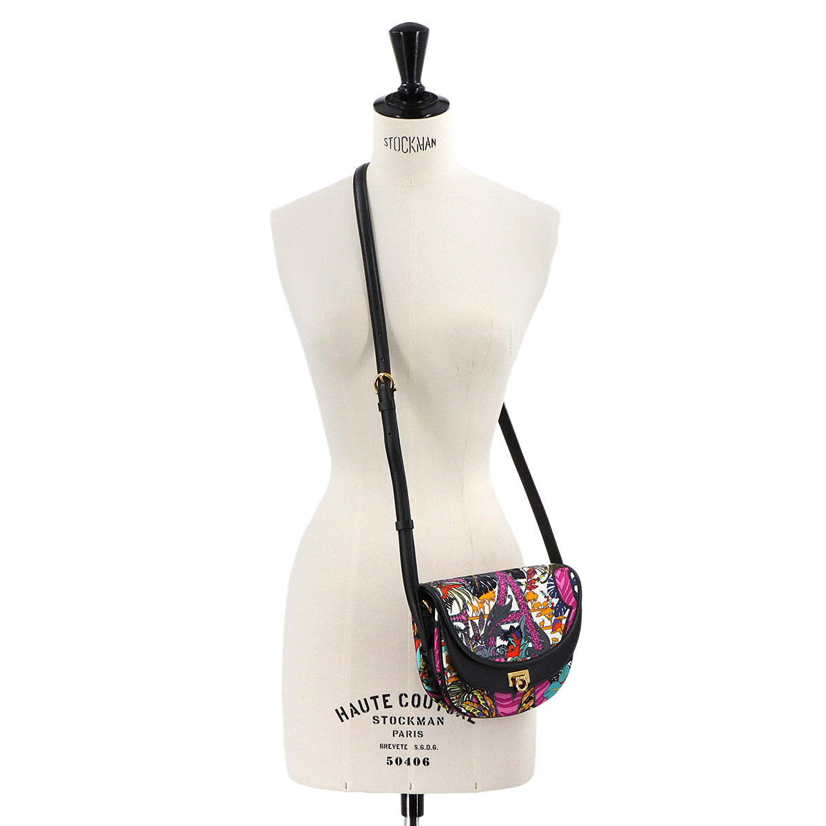 Shoulder Bag Nylon Leather Multicolor 21H986
