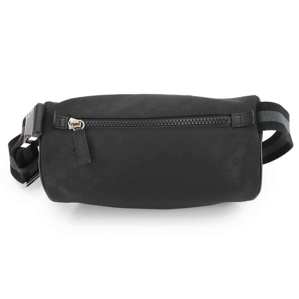 Crossbody Waist Bag GG Nylon Leather Black 449182 Purse