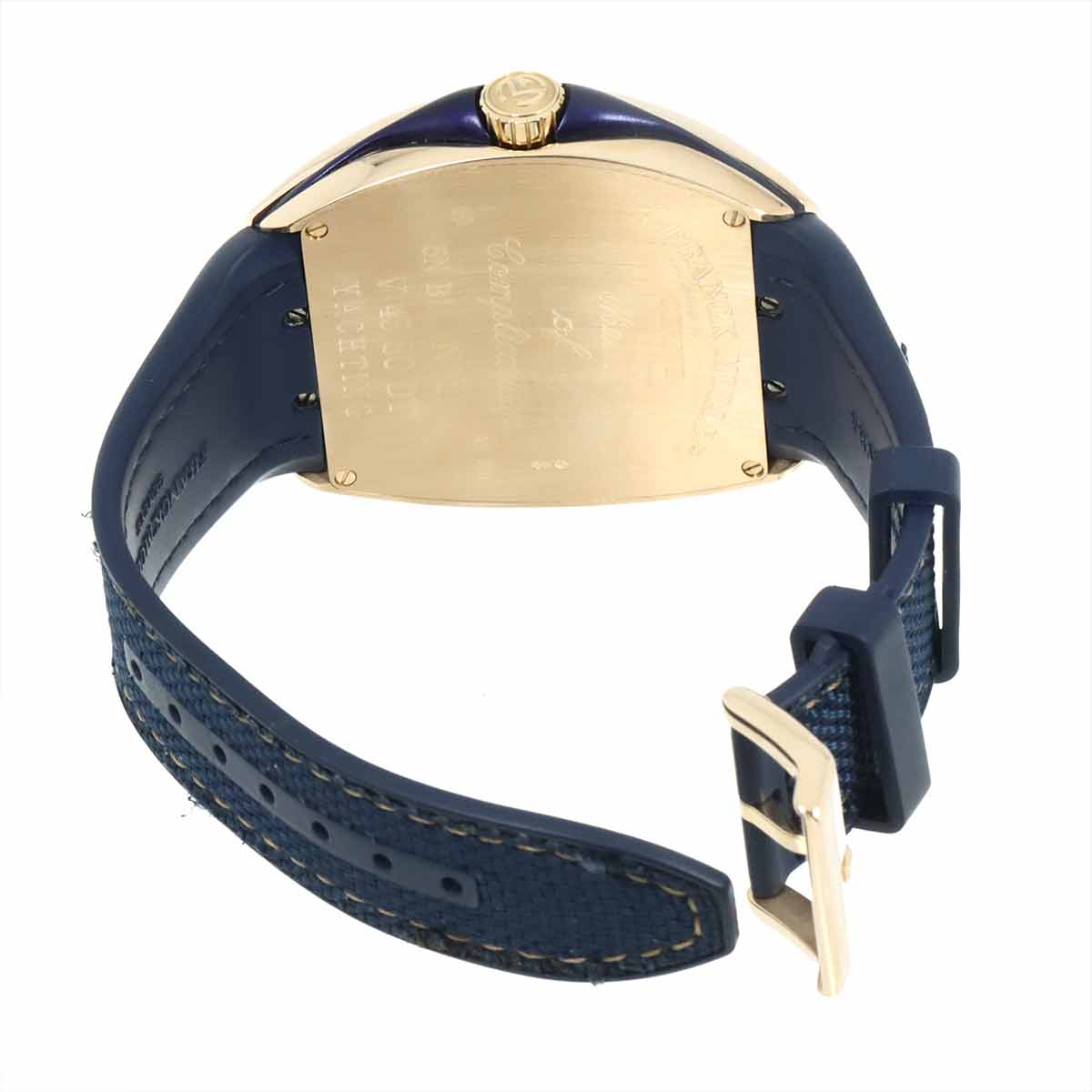 Vanguard Yachting V45SCDT Date 750PG Blue Dial Mens