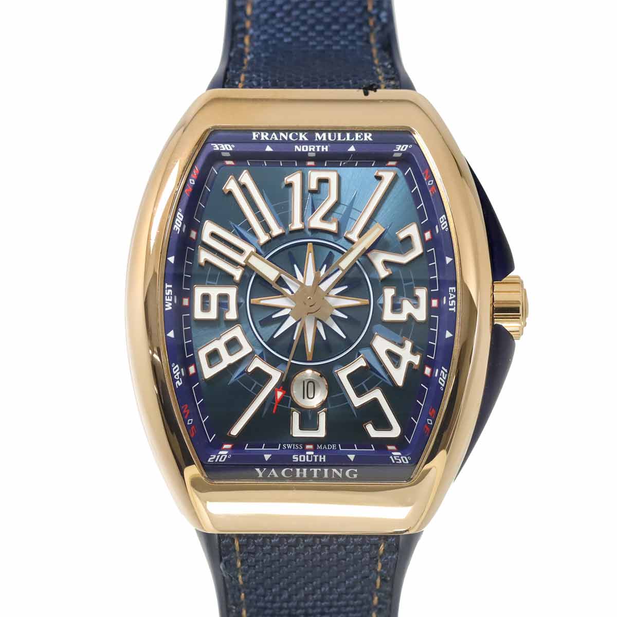 Vanguard Yachting V45SCDT Date 750PG Blue Dial Mens