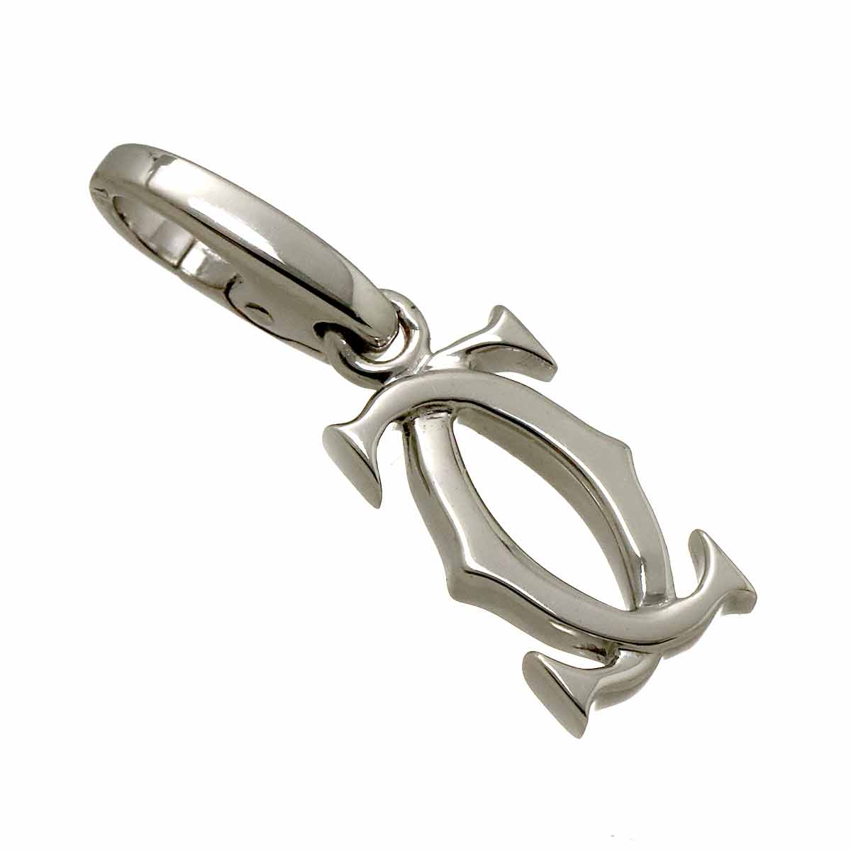 2C Pendant Top Charm 18K White Gold 750