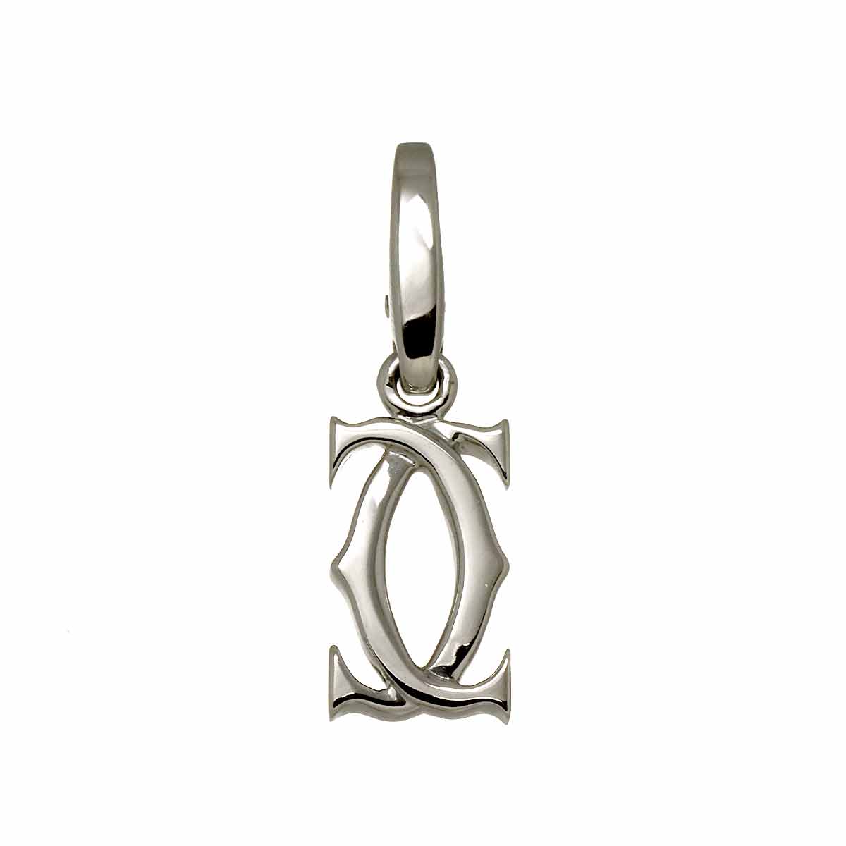 2C Pendant Top Charm 18K White Gold 750