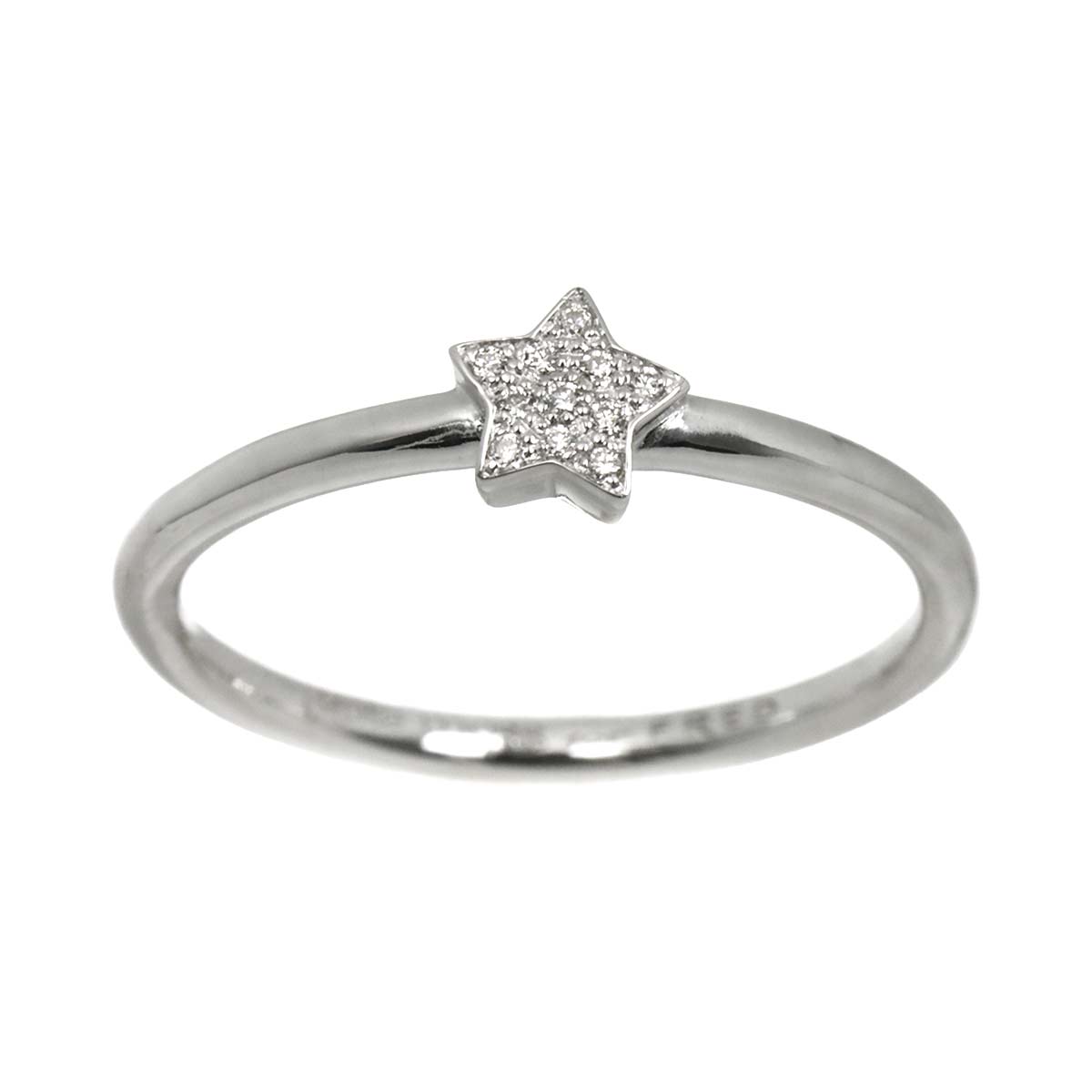 Diamond Ring 18K WG Size51 5.5-5.75(US)