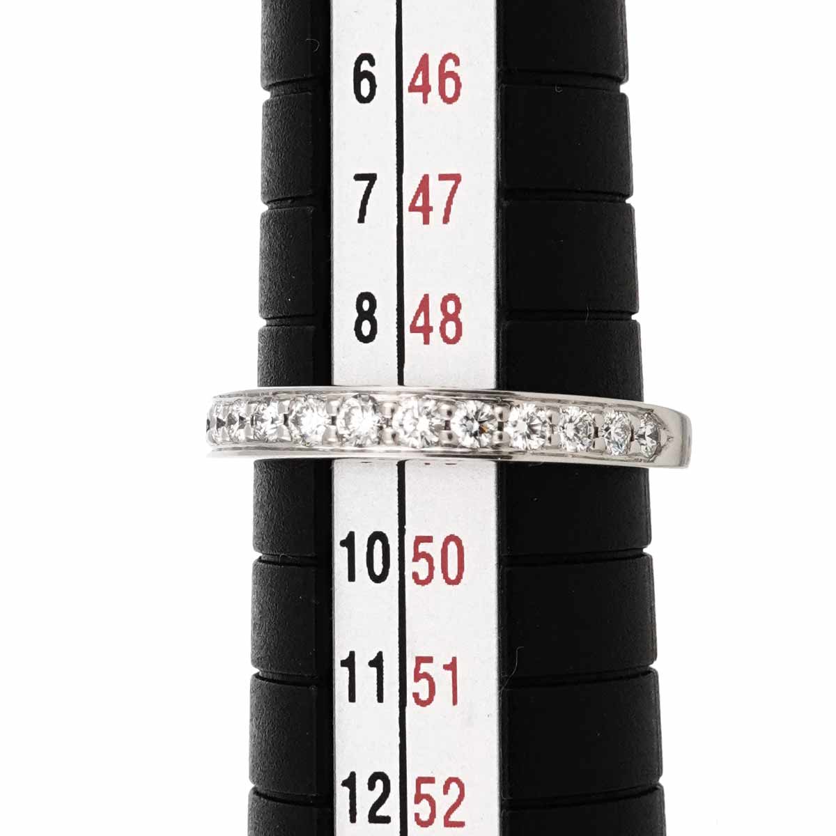 Half Diamond band Ring Platinum Size4.75-5(US)