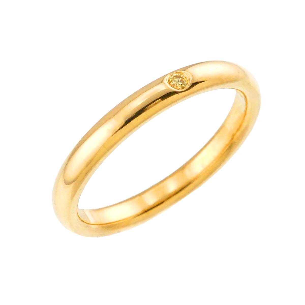 Stacking Diamond 1P Ring 18K Yellow Gold 750 Size7.25-7.5(US)