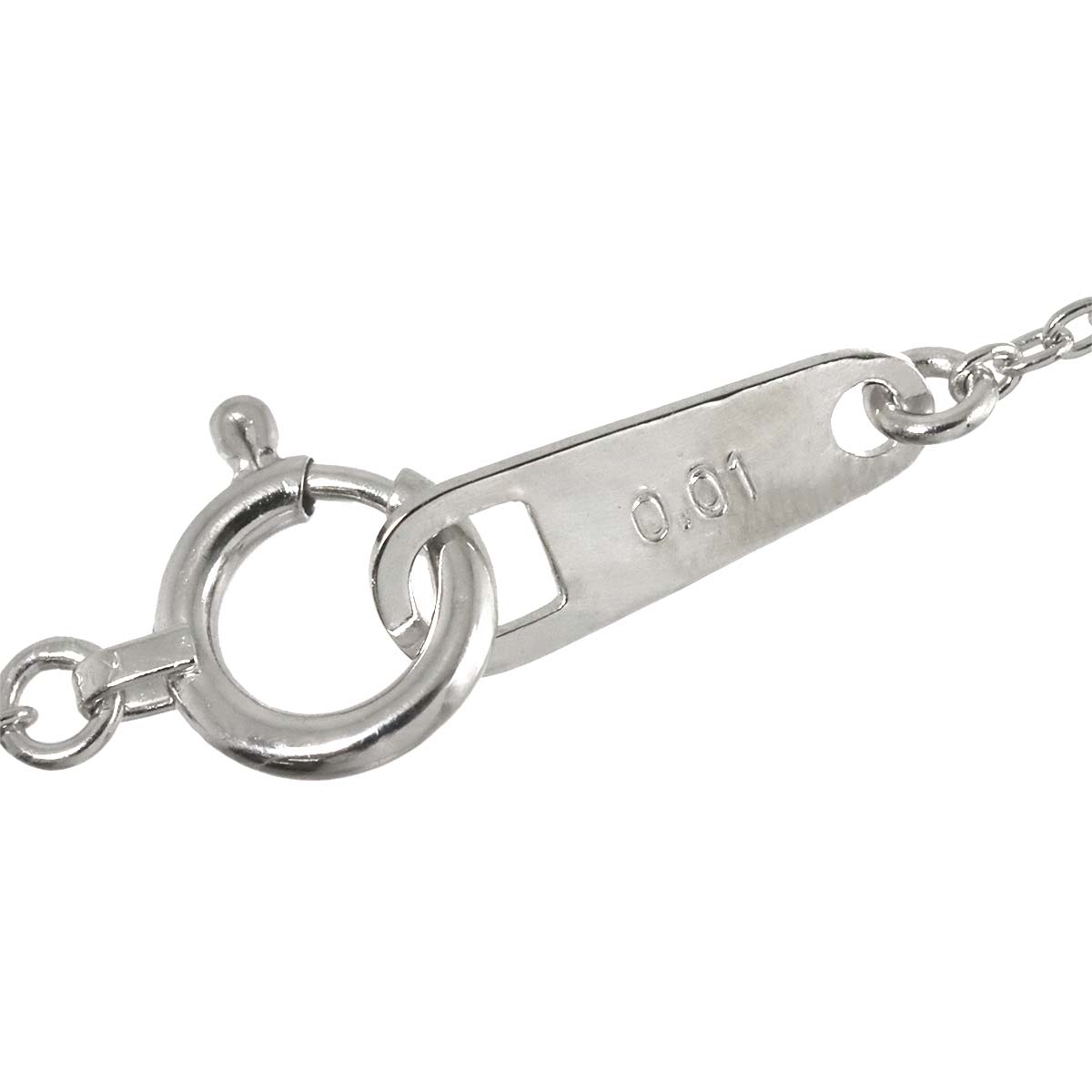 Akoya Pearl 5.3mm Diamond 0.01ct Necklace 18K WG 750