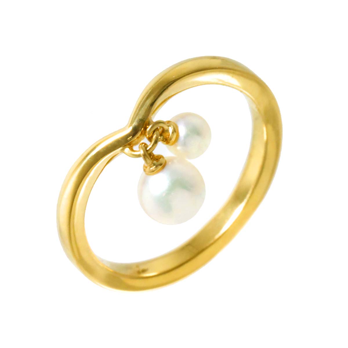 Akoya Pearl 4.6-3.1mm Ring 18K YG 750 4-4.5(US)