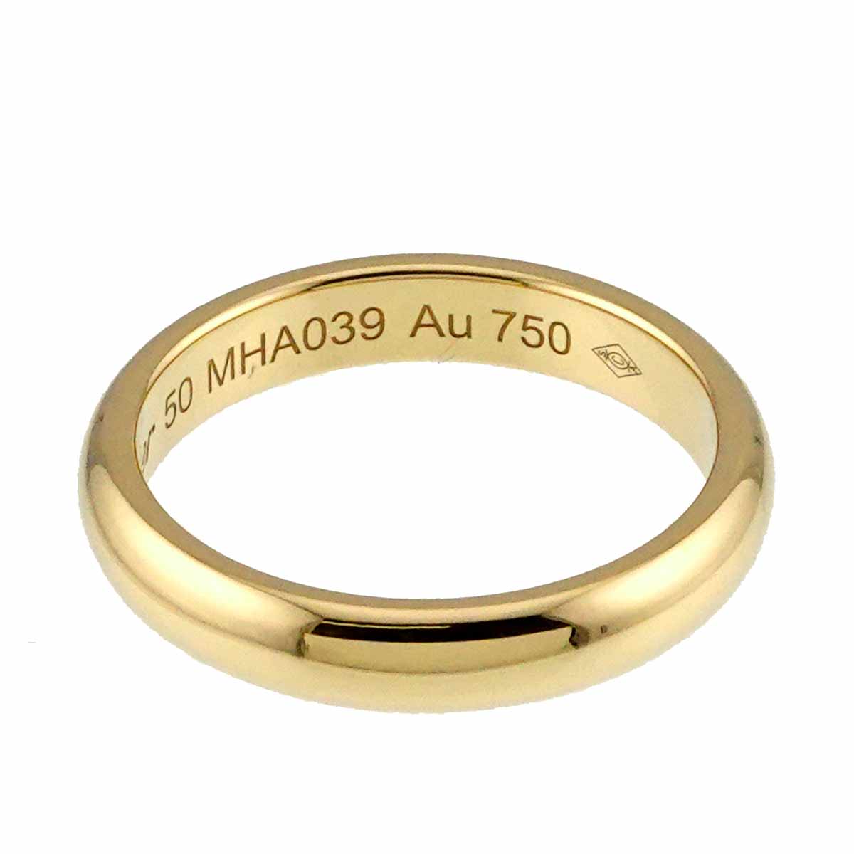 Classic Band Ring 18K Yellow Gold 750 size50 5.25(US)