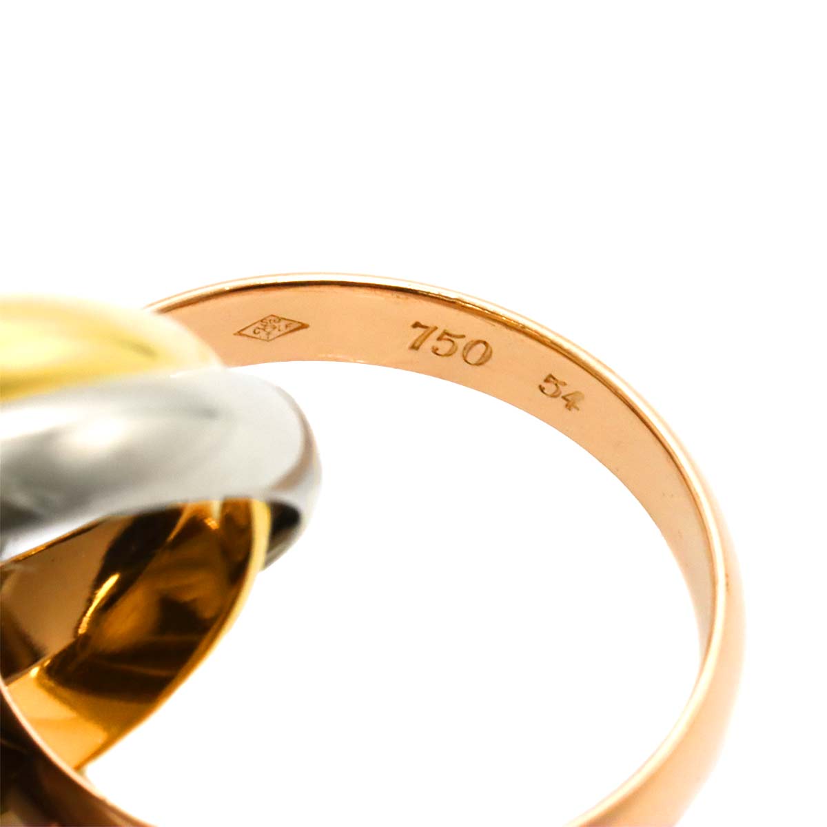 Trinity Ring MM 18K YG WG PG 750 Size54 6.5-6.75(US)
