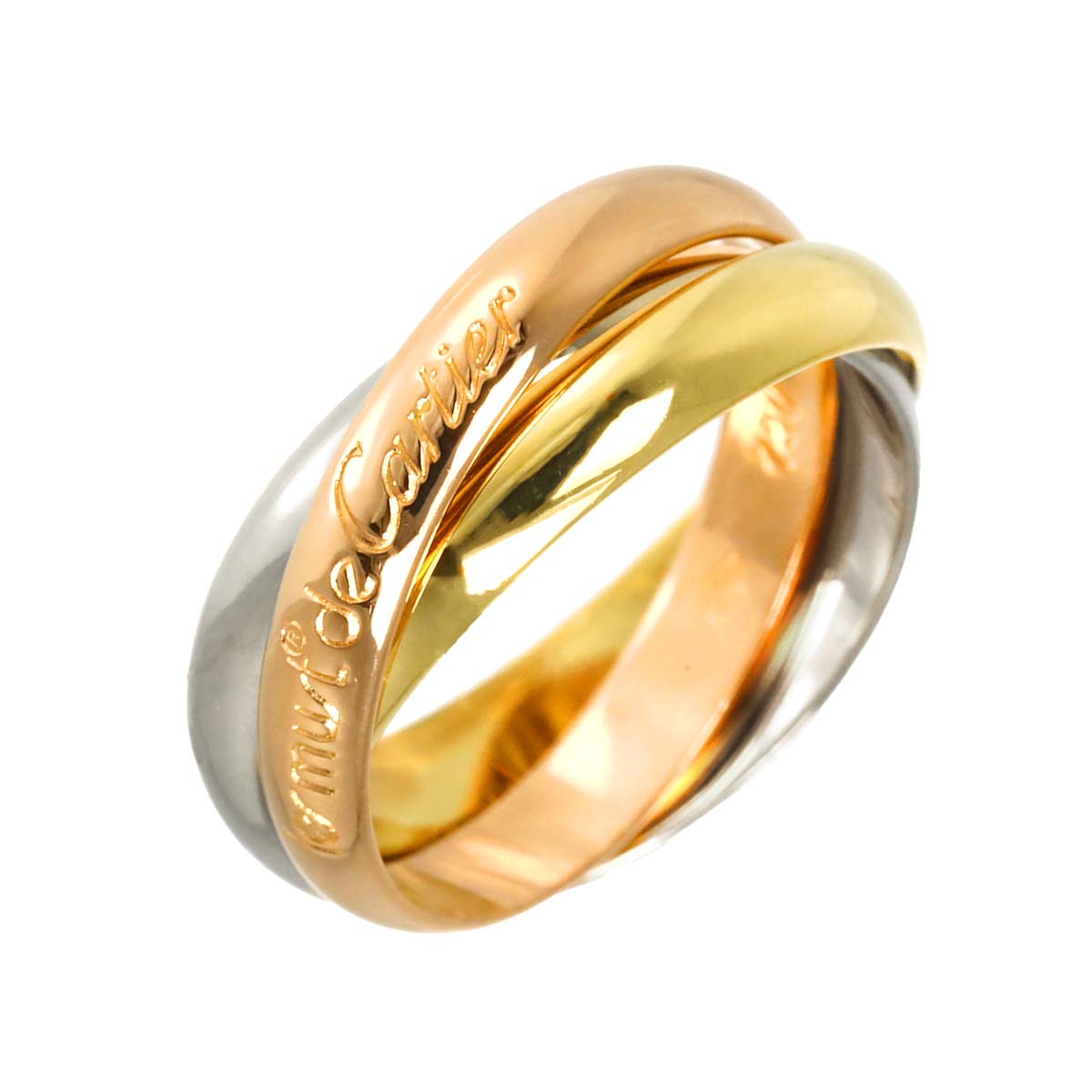 Trinity Ring MM 18K YG WG PG 750 Size54 6.5-6.75(US)