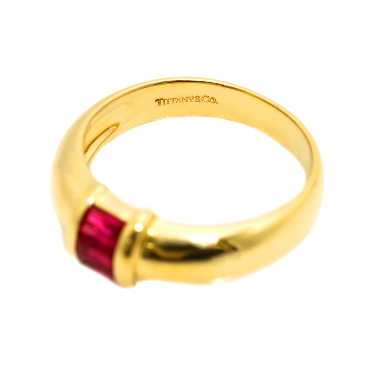 Stacking Ruby Ring 18K YG 750 size4.5-4.75(US)