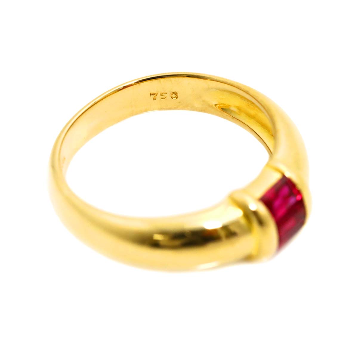 Stacking Ruby Ring 18K YG 750 size4.5-4.75(US)