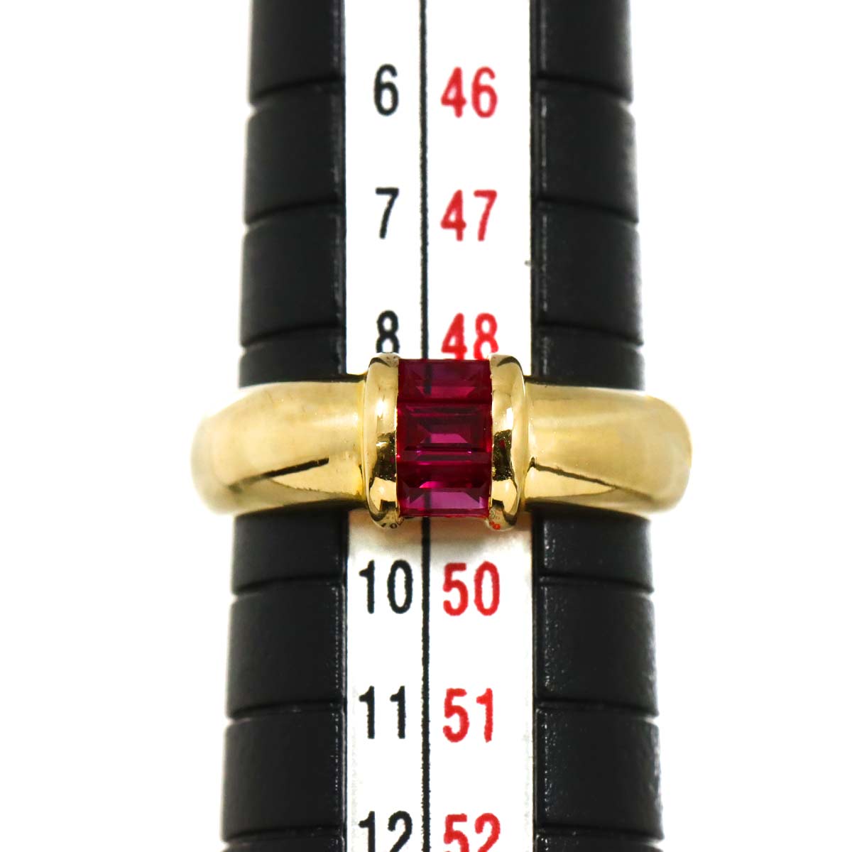 Stacking Ruby Ring 18K YG 750 size4.5-4.75(US)