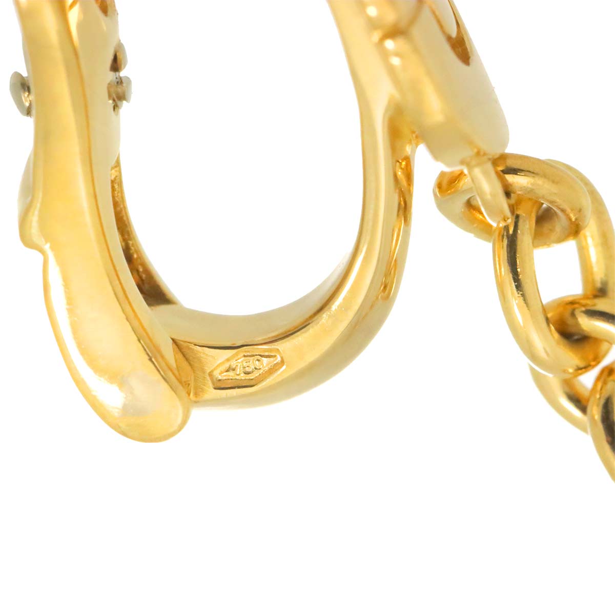 Parentesi Earring Clip on 18K YG 750 One Piece only