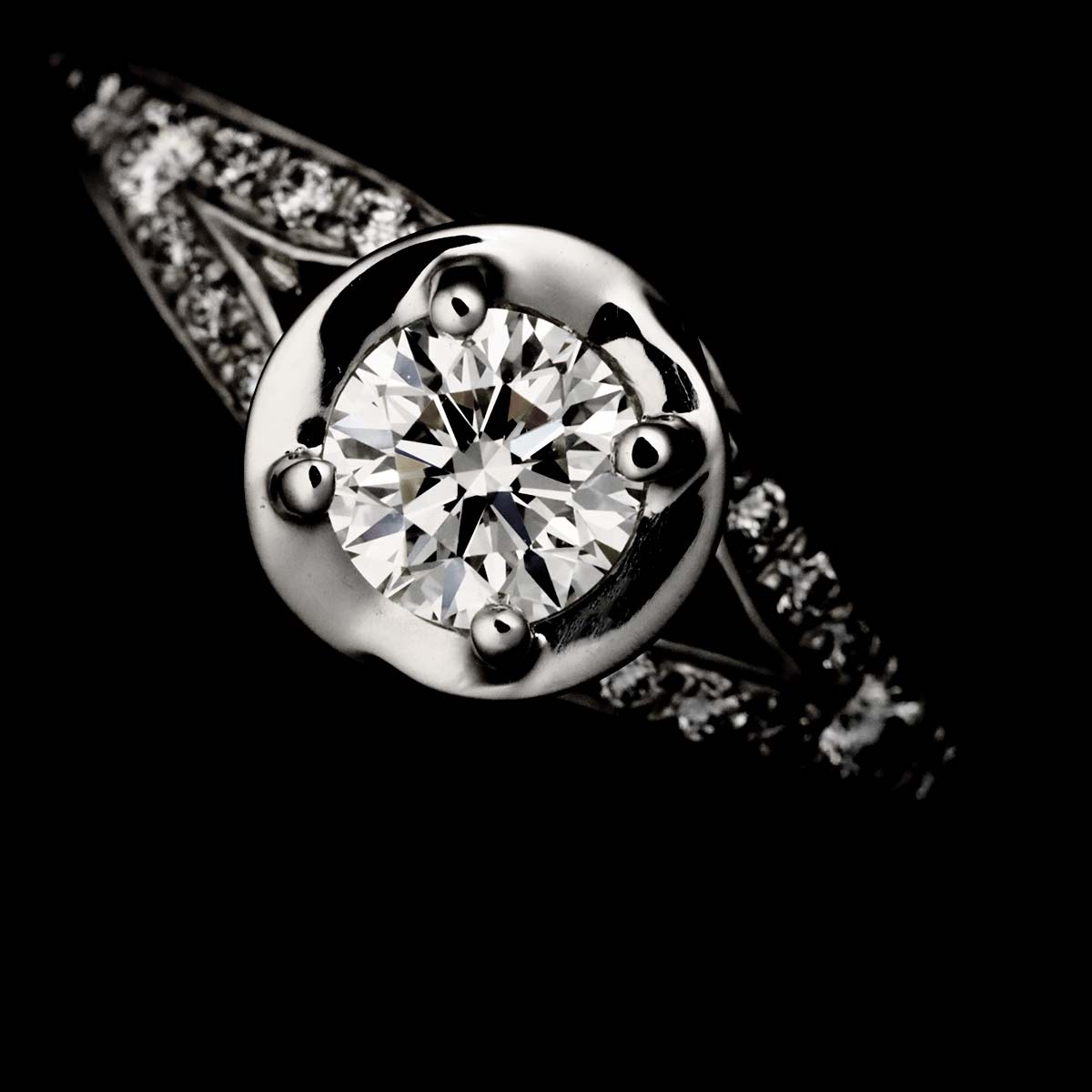 Incontro d'amore Diamond 0.30ct H/VS1/EX Ring Pt 3.75(US)