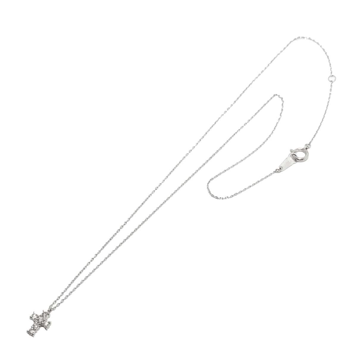 Cross Diamond 0.18ct Necklace Platinum