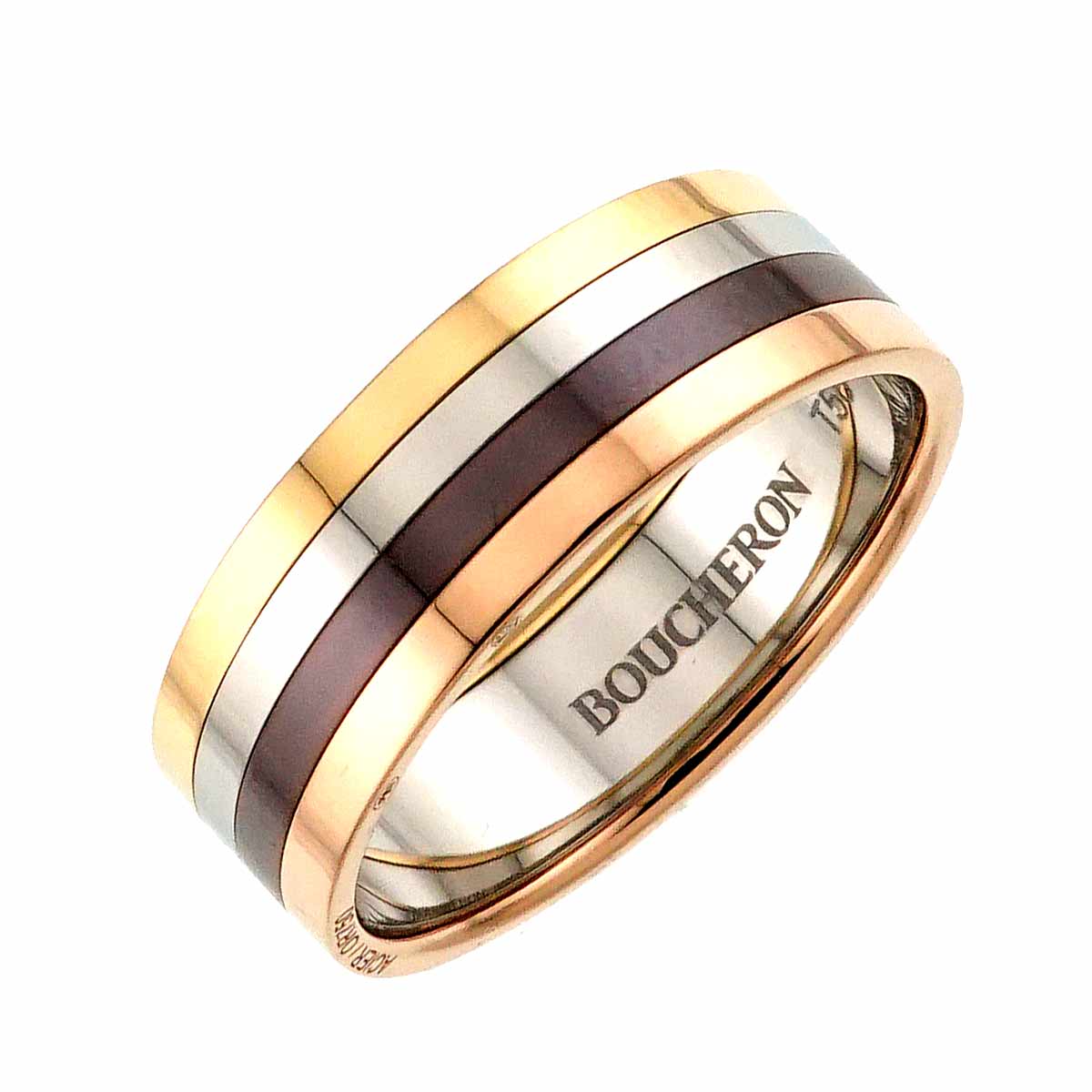 Quatre Ring 18K WG PG YG 750 Stainless Size58 8-8.25(US)