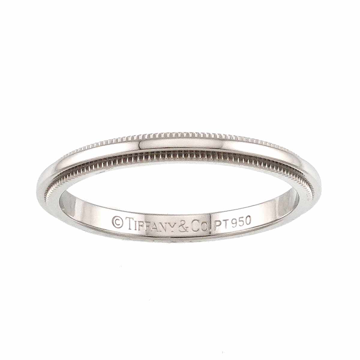 Milgrain Band Ring Pt Platinum Size6.75(US)