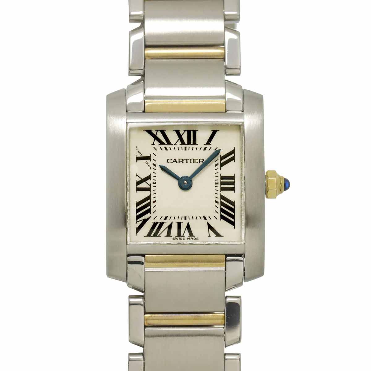 Tank Francaise SM W51007Q4 750 YG Quartz Cream Dial Ladies