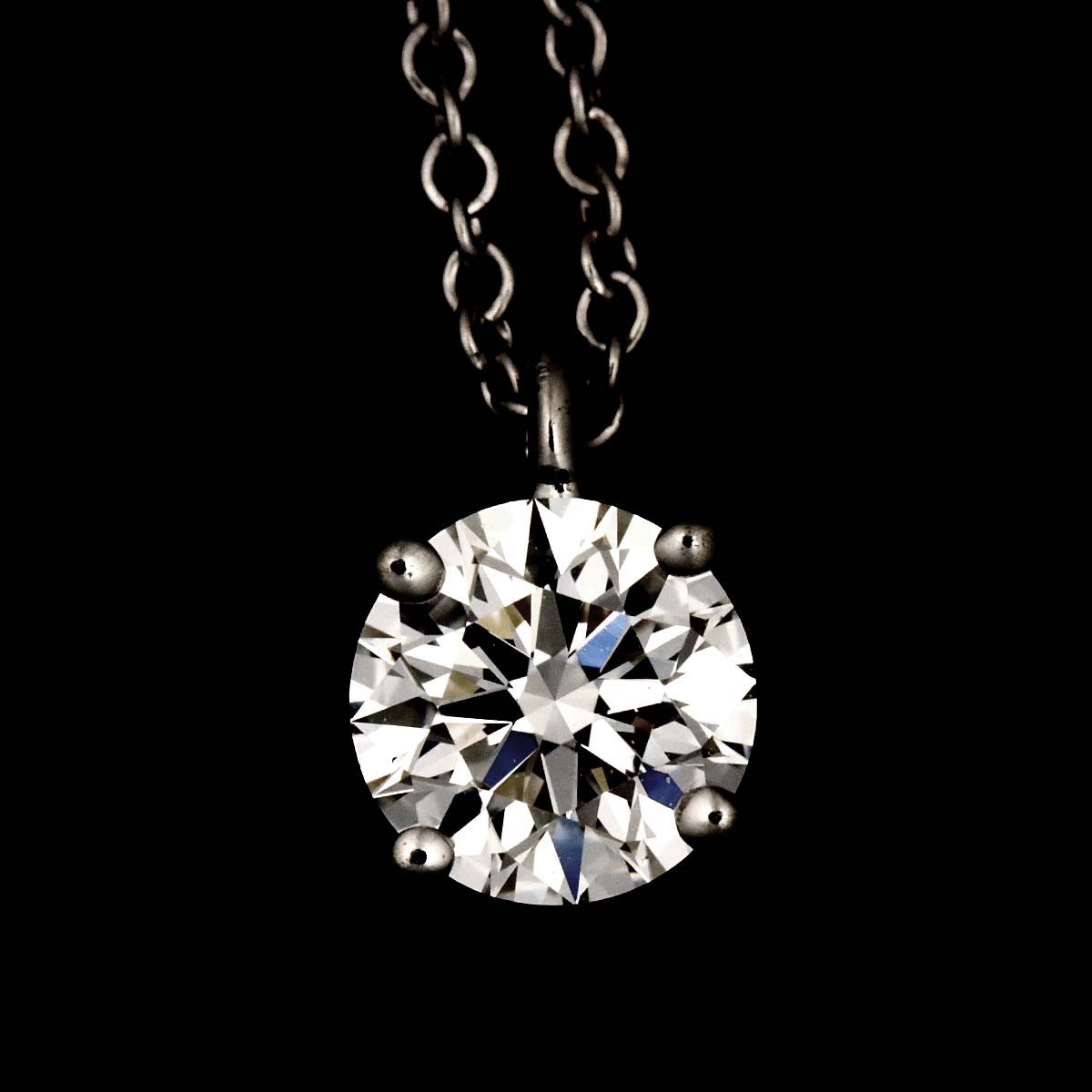 Solitaire Diamond Necklace Platinum