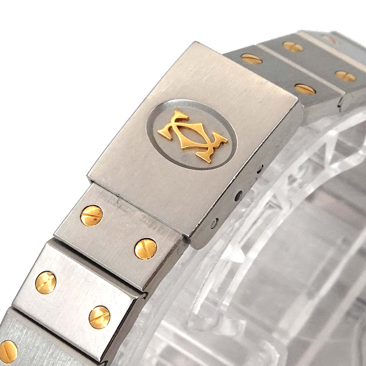 Santos Octagon SM W2001683 YG Quartz cream Dial Ladies