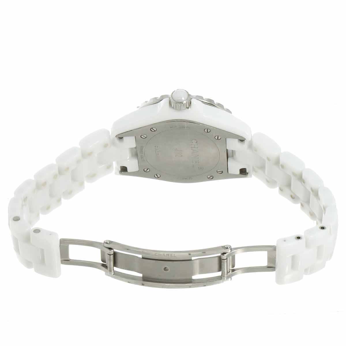 J12 33mm H0968 Date Ceramic Quartz White Dial Ladies Watch