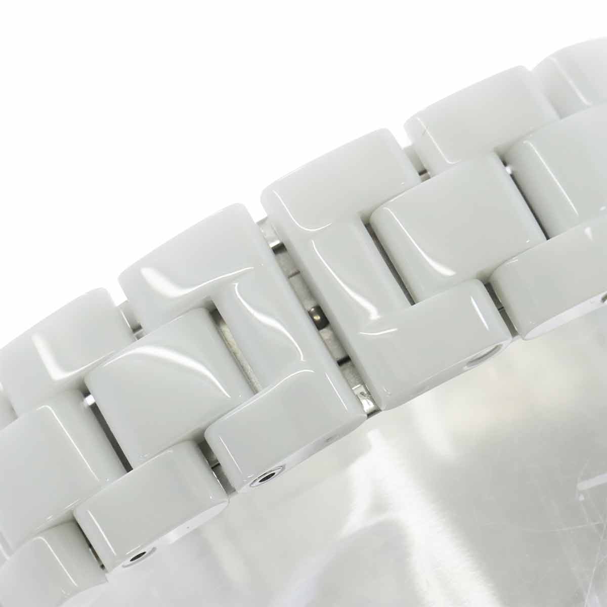 J12 33mm H0968 Date Ceramic Quartz White Dial Ladies Watch