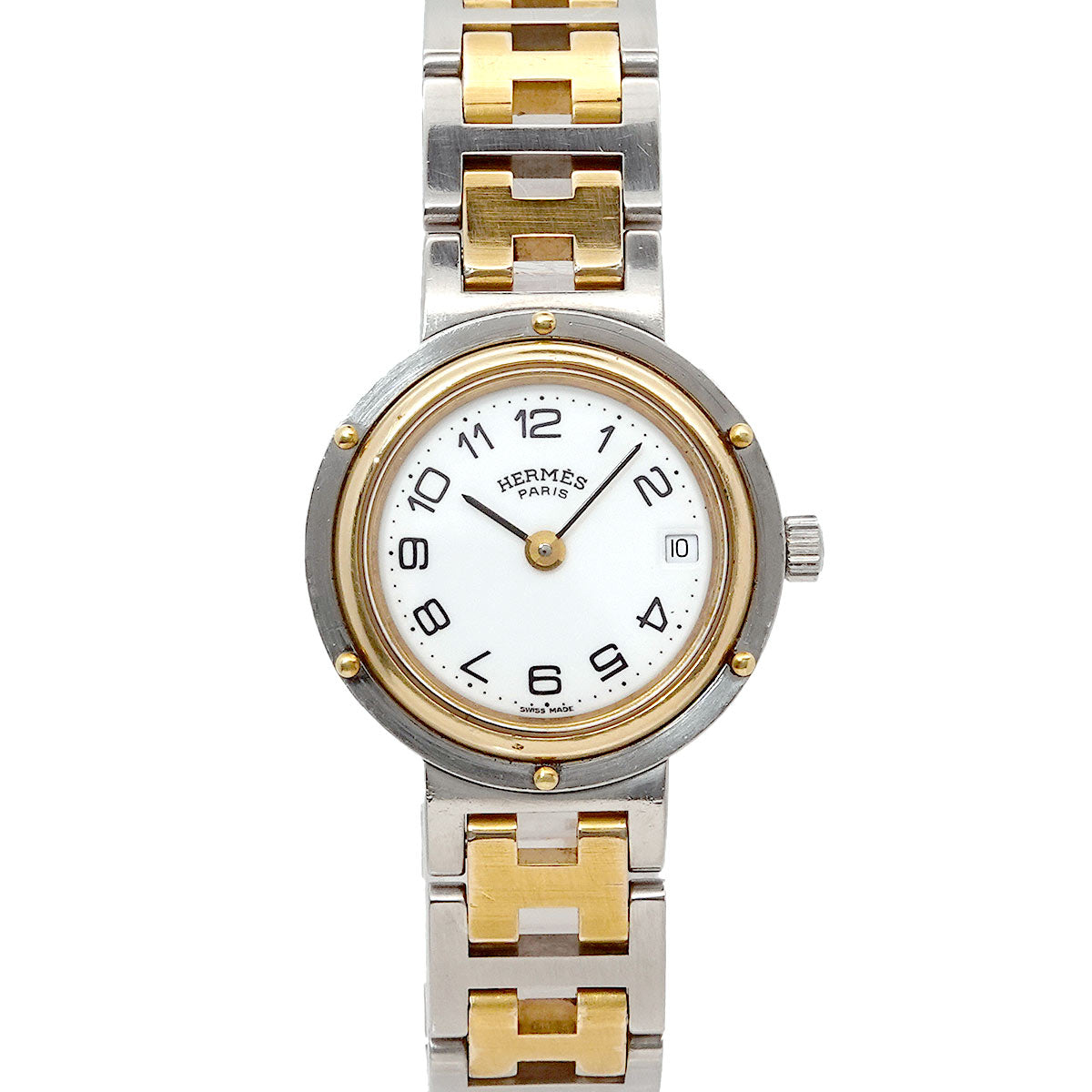 Clipper Quartz Date White Dial Ladies Watch