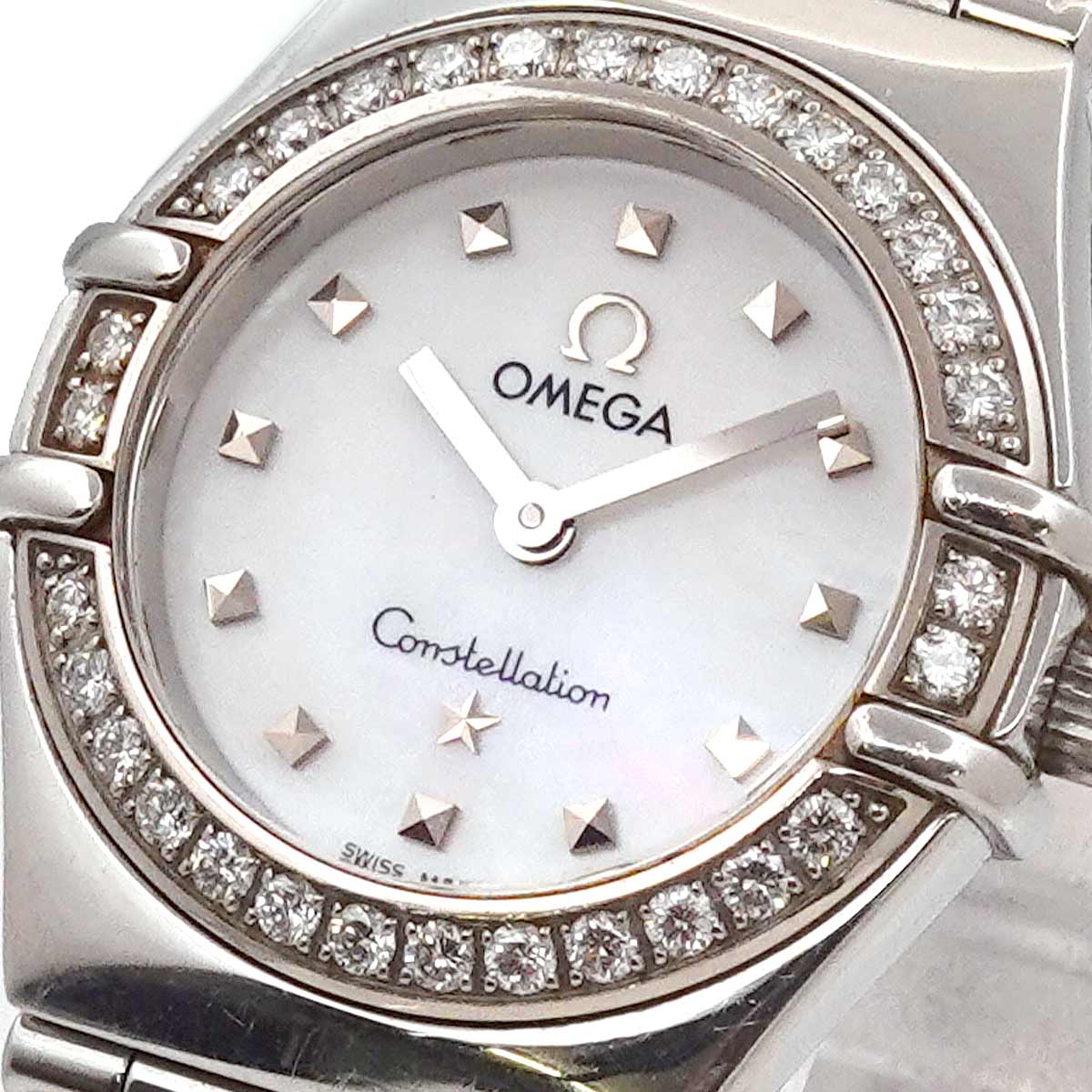 Constellation Mini Diamond Quartz White Shell Dial