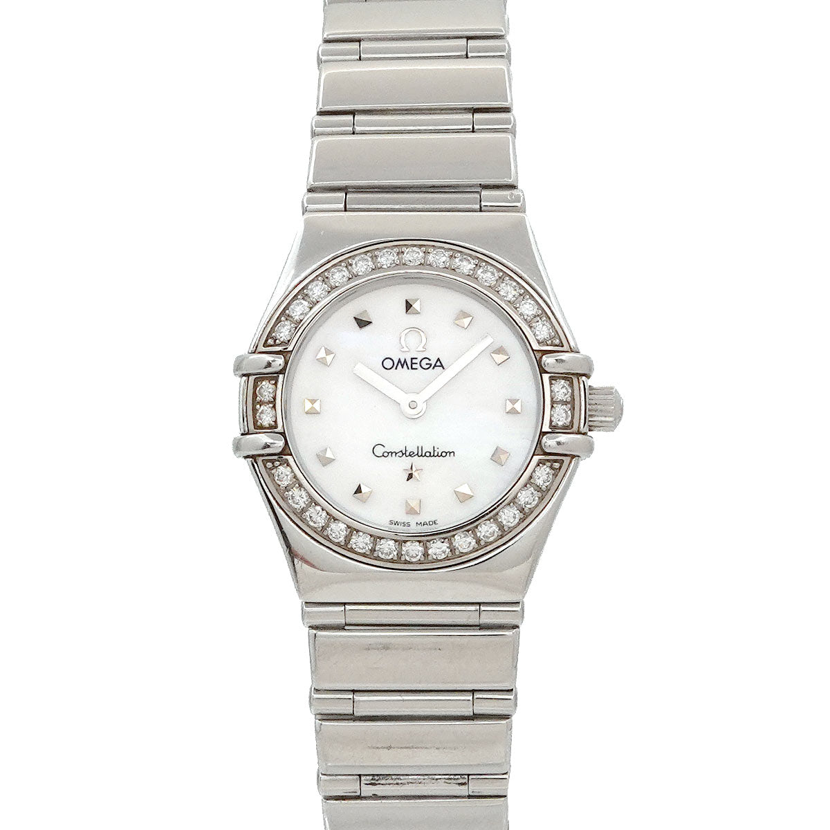 Constellation Mini Diamond Quartz White Shell Dial