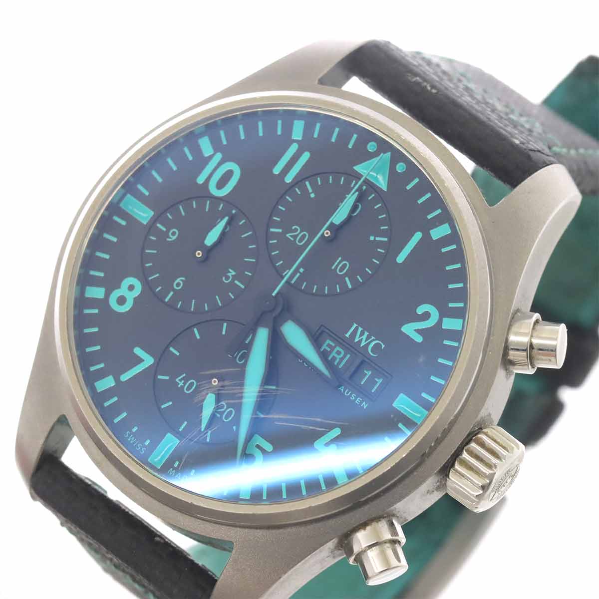 Pilot Watch Chronograph IW388108 Automatic Black Dial Mens