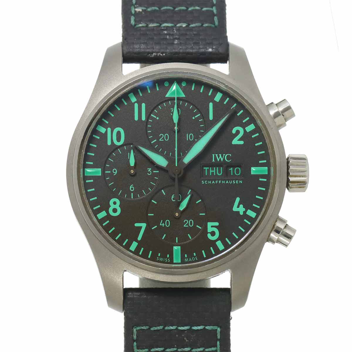 Pilot Watch Chronograph IW388108 Automatic Black Dial Mens