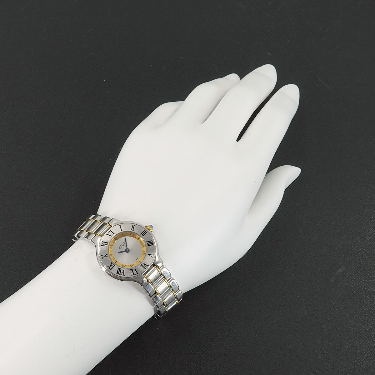 Must 21 Two Tone W10075R6 Quartz Silver Gold Dial Ladies