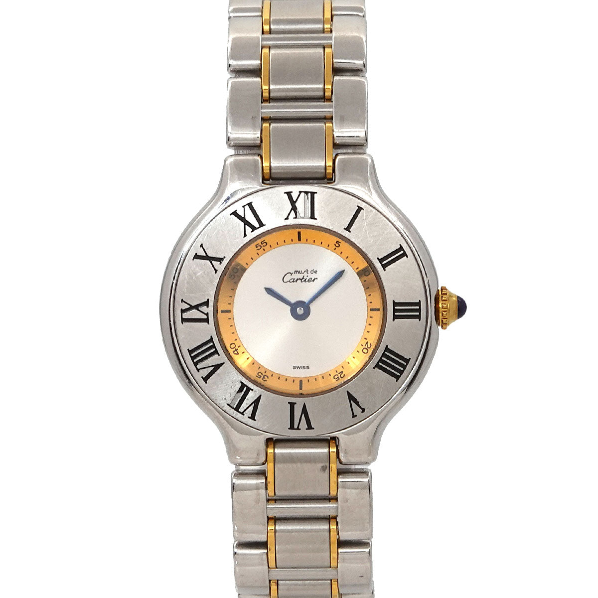 Must 21 Two Tone W10075R6 Quartz Silver Gold Dial Ladies