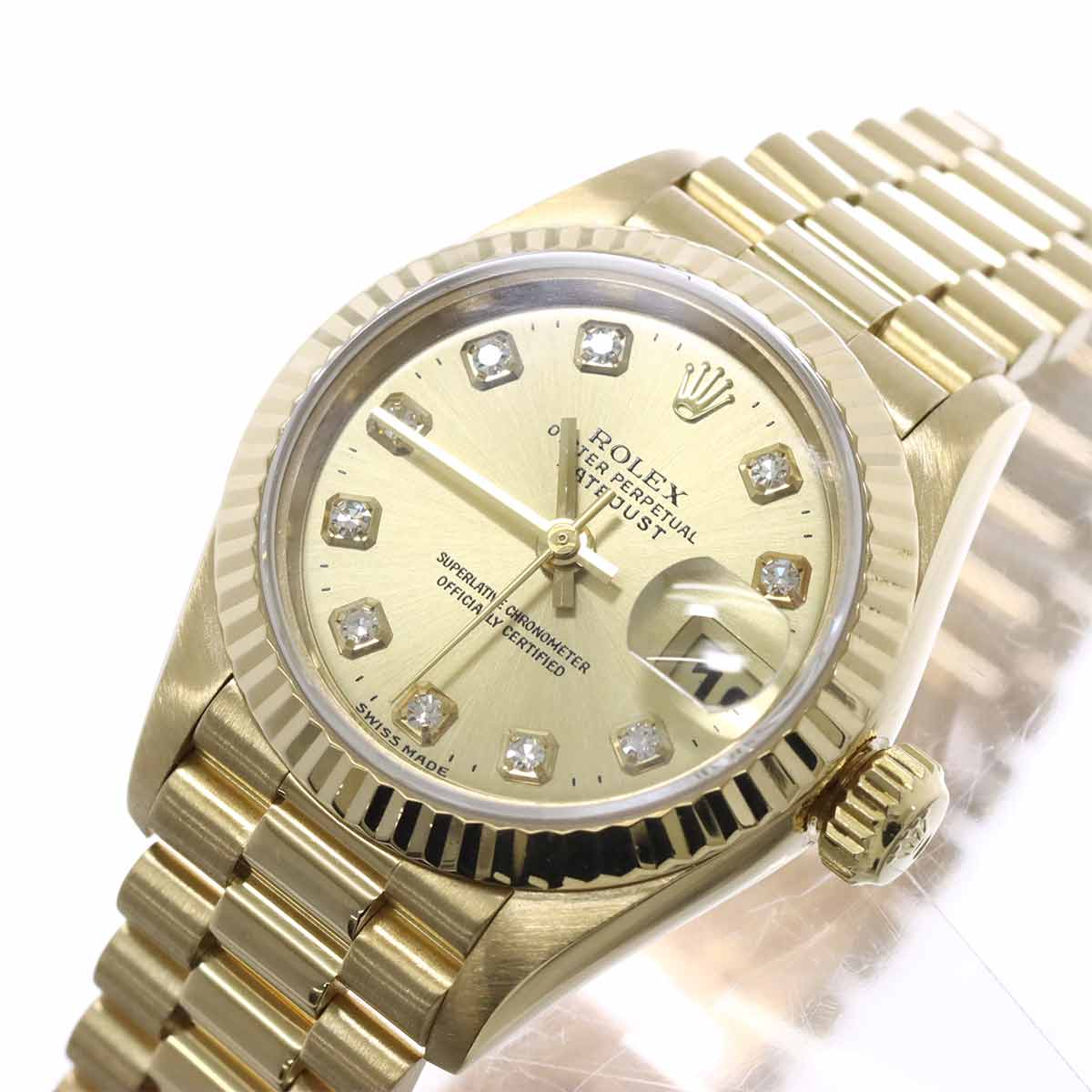 Datejust 69178G Serial W 750 YG 10P Diamond Gold Dial Ladies