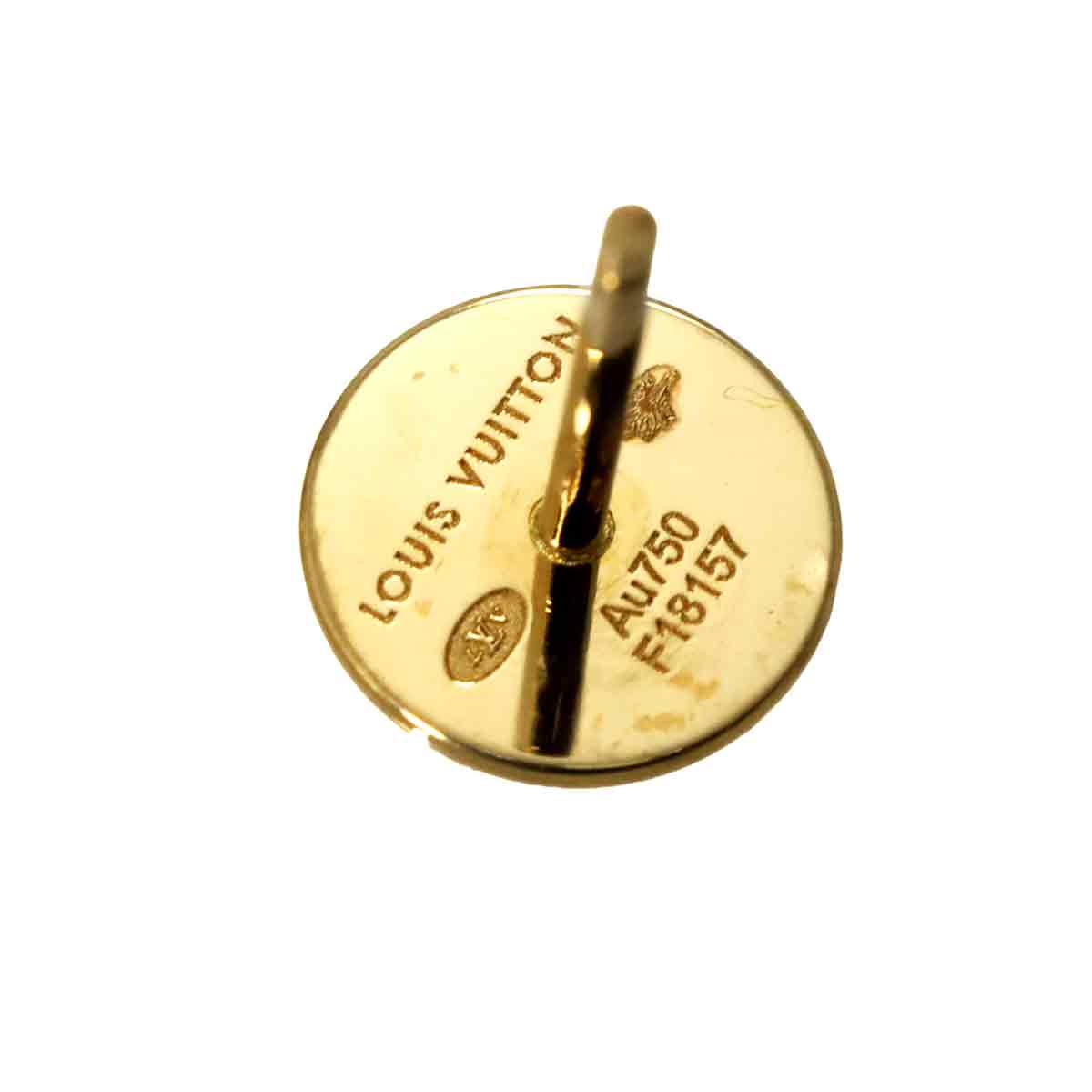 Earring Pierced 18K YG 750 One Piece only