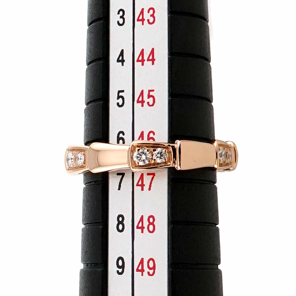 Serpenti Viper Diamond Ring 18K PG 750 size46 3.75(US)