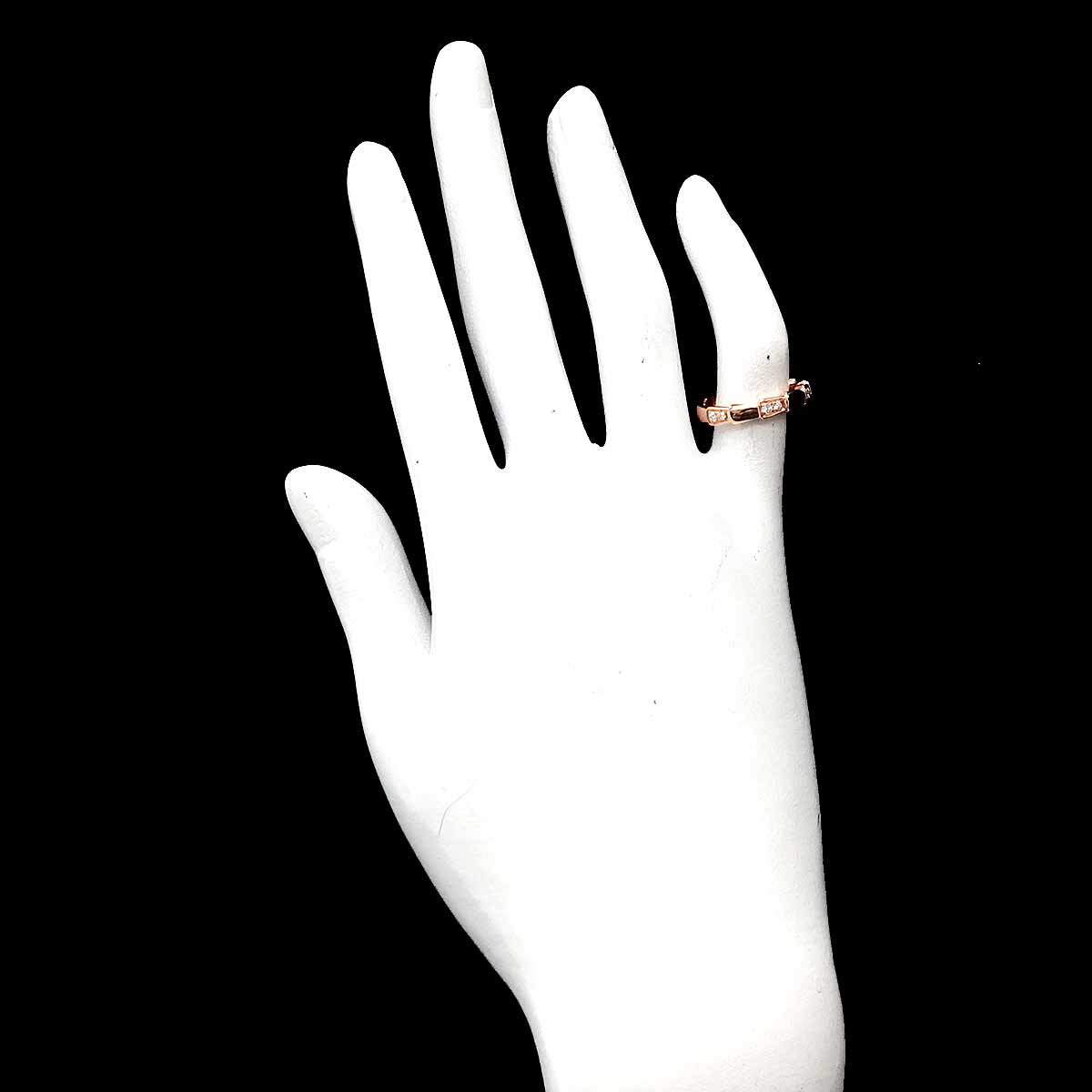 Serpenti Viper Diamond Ring 18K PG 750 size46 3.75(US)