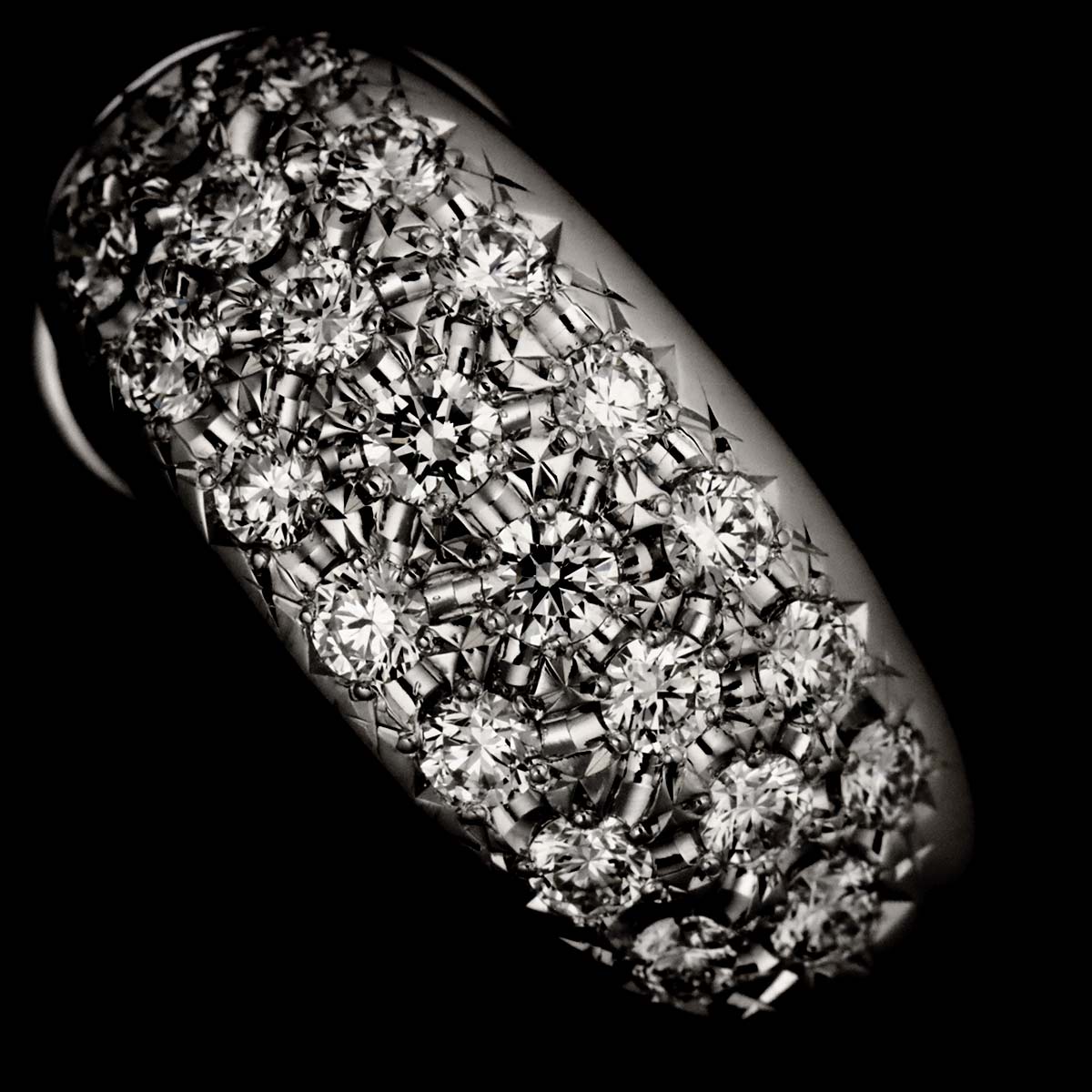 Diamond 0.35ct/0.35ct Earrings Pierced 18K WG 750