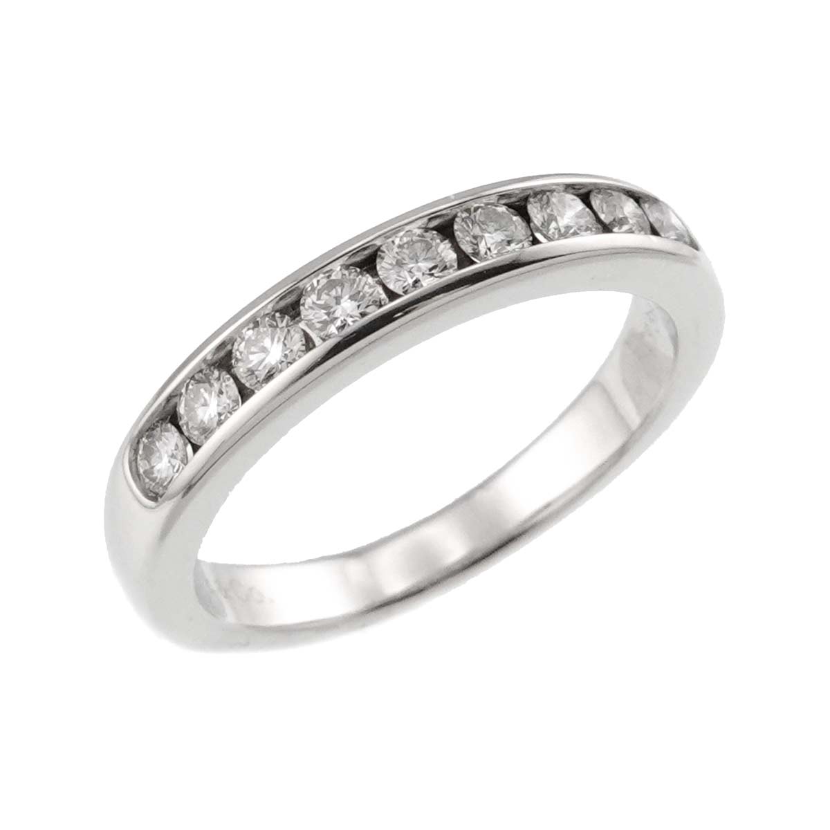Half Diamond band Ring Platinum Size5-5.25(US)