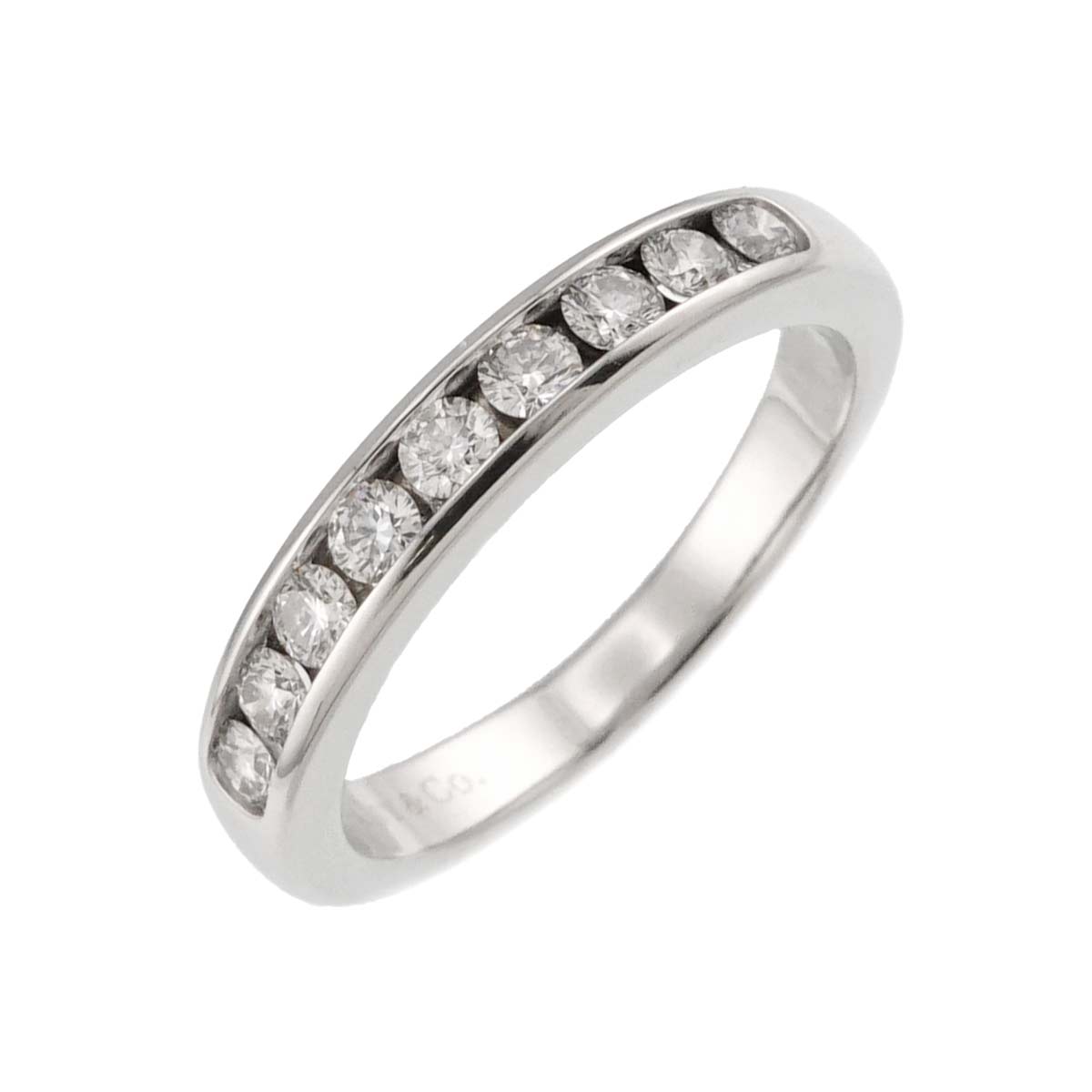Half Diamond band Ring Platinum Size5-5.25(US)