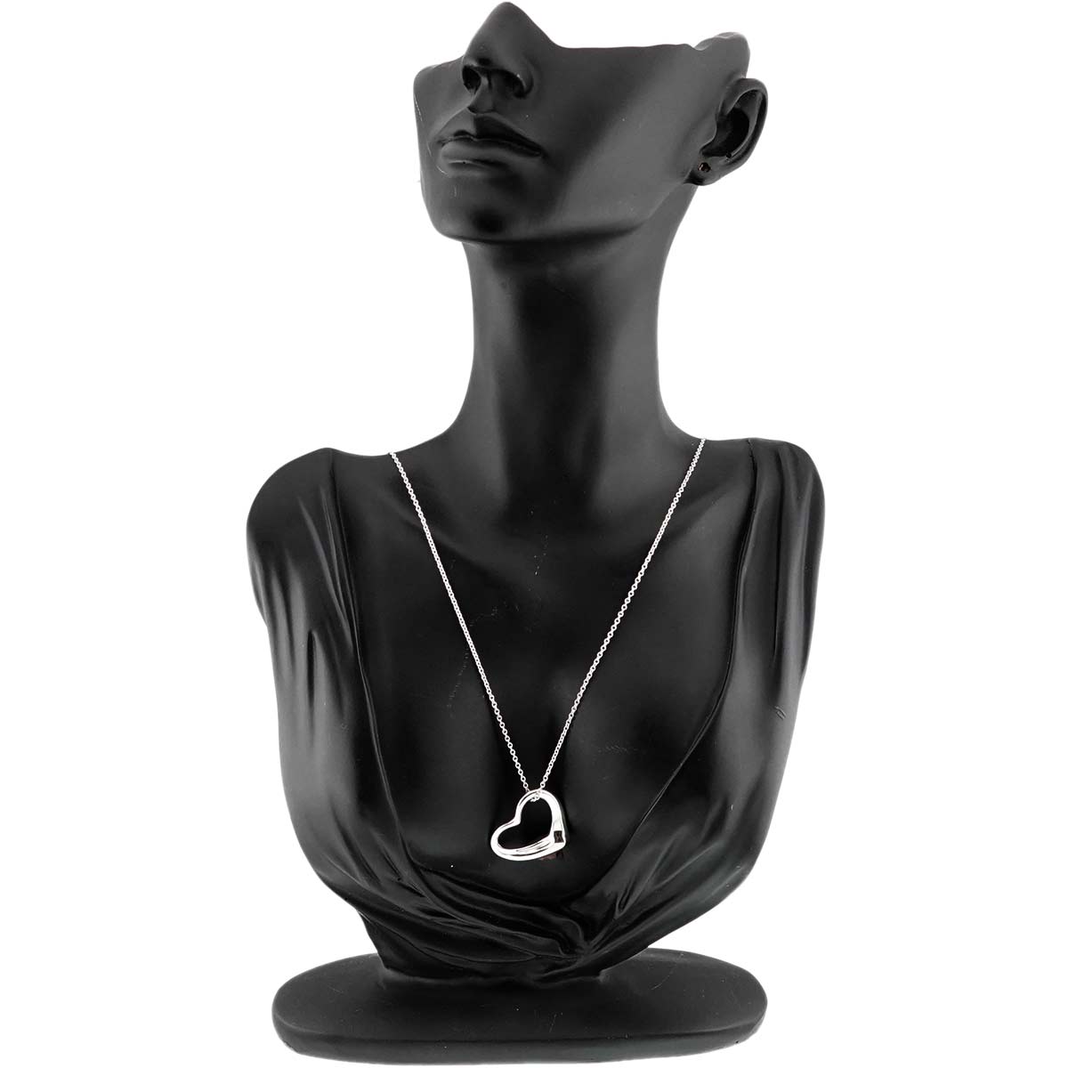 Open Heart Necklace Silver 925