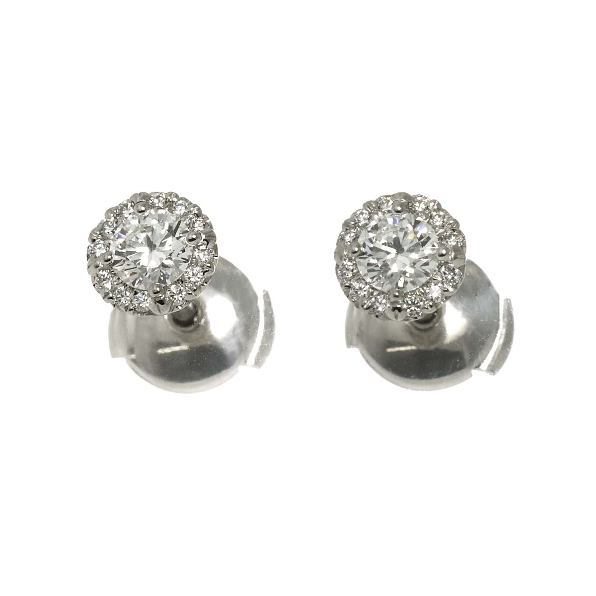 Solest Diamond 0.22ctx2 G/VVS2/3EX  Earrings Pierced Pt