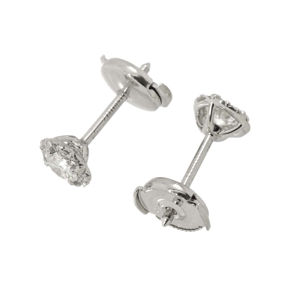 Solest Diamond 0.22ctx2 G/VVS2/3EX  Earrings Pierced Pt