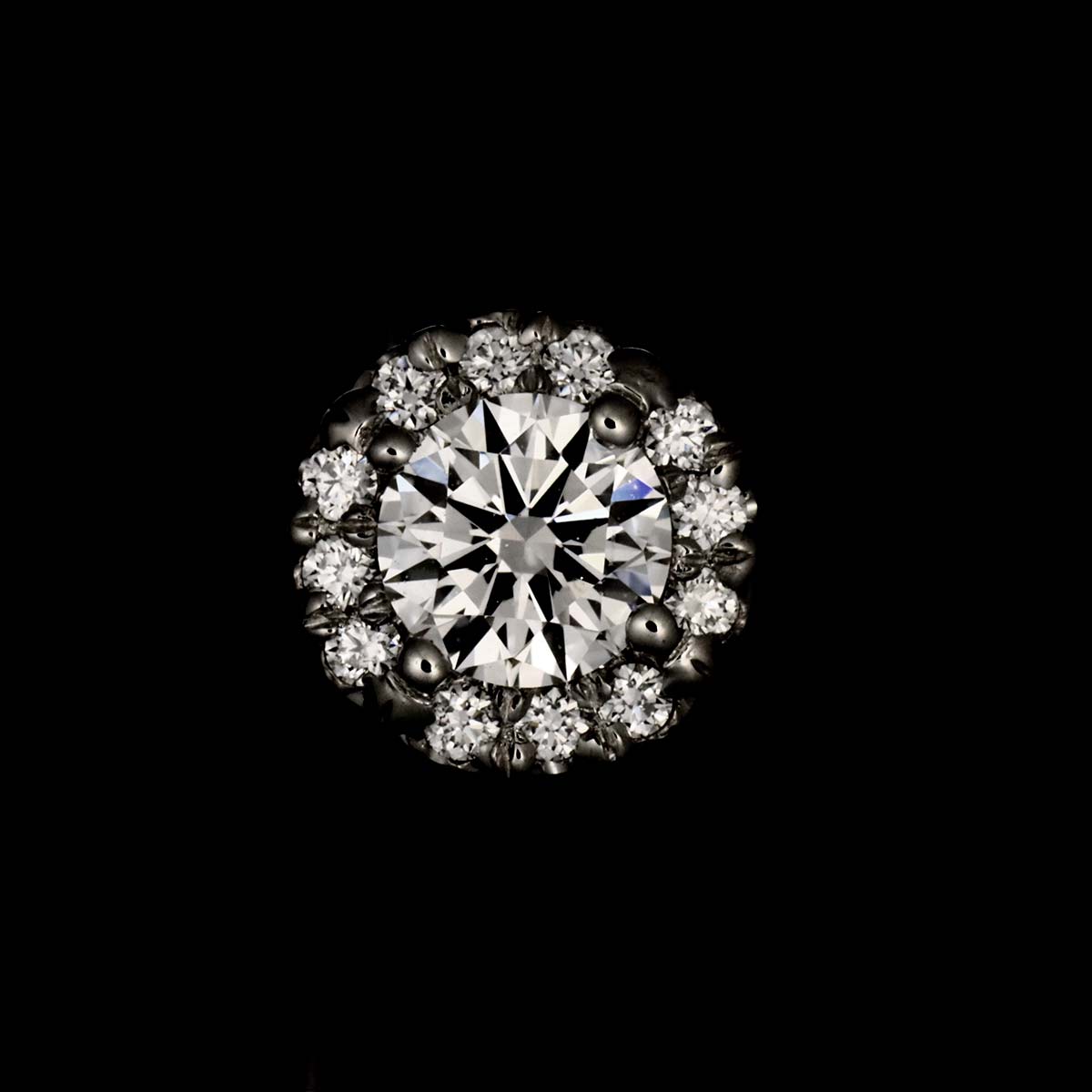 Solest Diamond 0.22ctx2 G/VVS2/3EX  Earrings Pierced Pt