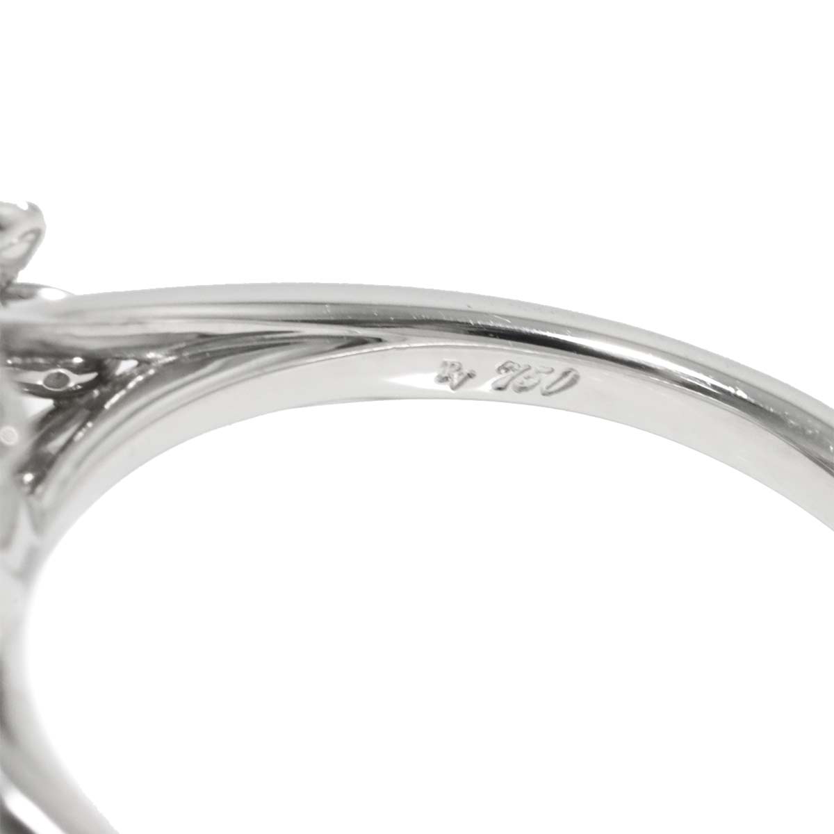 South Sea pearl Diamond 0.45ct Ring 18K WG Size5.5-5.75US