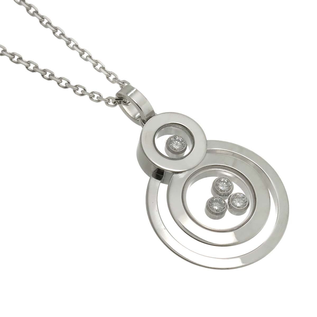 Happy Diamond Bubble Necklace 18K WG 750